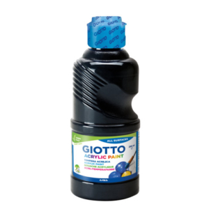 Tempera acrilica Giotto in flacone da 250 ml nero - F53402400