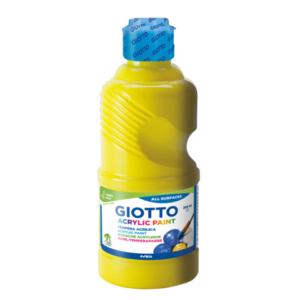 Tempera acrilica Giotto in flacone da 250 ml giallo - F53400200