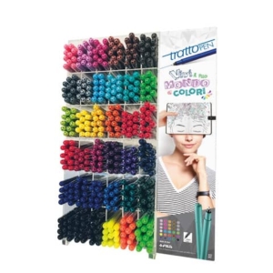 Espositore 432 penne Tratto Pen punta sintetica - colori assortiti - F832900