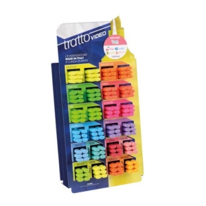 Espositore modulare 288 evidenziatori Tratto Video Fluo e Pastel - colori assortiti - F837500