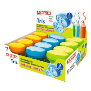 Espositore 12 temperamatite a 3 fori assortiti Arda 970120SC