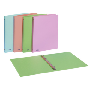 Raccoglitori 4 anelli Favorit Pastel 22x30 cm colori assortiti conf. 20 diametro 15 mm - 400115584