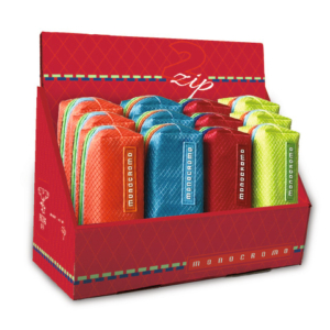 Espositore 12 astucci a 2 zip Pigna Monocromo colori assortiti - 0231181