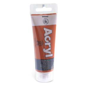 Colore acrilico Primo in tubetto in polietilene 75 ml - 730 terra di Siena bruciata - 420TA75730