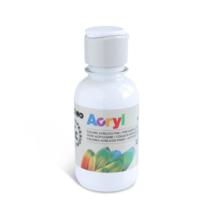 Colore acrilico Primo in bottiglia PET con tappo dosatore 125 ml - 100 bianco - 402TA125100
