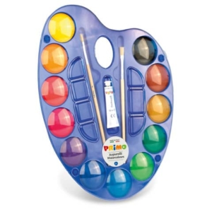 Acquerelli Primo Ø 44 mm in conf. da 12 colori assortiti + tavolozza - 102A12TOM