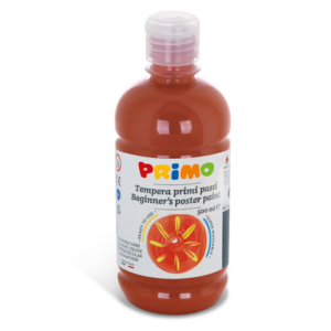 Tempera brillante in bottiglia in PET Primo Primi Passi 500 ml terra di Siena bruciata - 202BR500730