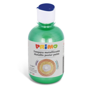 Tempera pronta metallizzata Primo con tappo misuratore 300 ml verde 233TM300610