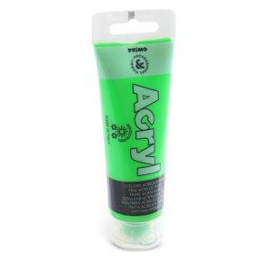 Colore acrilico Primo in bottiglia PET con tappo dosatore 75 ml - 610 verde fluo - 420TAF75610