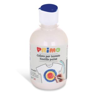 Colore per tessuto in bottiglia Primo con tappo dosatore 300 ml - 100 bianco - 411TX300100