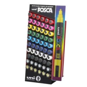 Espositore da banco 60 marcatori a tempera - colori assortiti punta PC5 - M PC5M 5D