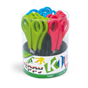 Barattolo di forbici Lebez Snippy Kid 13,5 cm - assortiti - conf. 24 pezzi -137