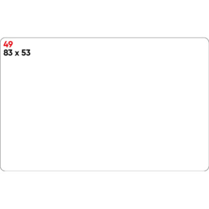 Etichette bianche permanenti Markin Copiatabu 83x53 mm - conf. 10 blister da 10 ff - X11049