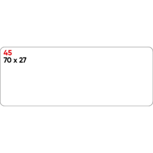 Etichette bianche permanenti Markin Copiatabu 70x27 mm - conf. 10 blister da 10 ff - X11045