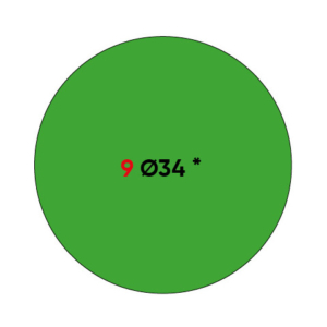 Etichette permanenti Markin Copiatabu Ø 34 mm - verde - conf. 10 blister da 10 ff - X11009VE