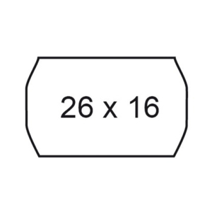 Etichette permanenti in rotolo Markin 26x16 mm - 16 rotoli da 1000 etichette - X3502616PER