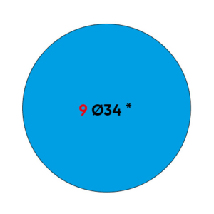 Etichette permanenti Markin Copiatabu Ø 34 mm - blu - conf. 10 blister da 10 ff - X11009BL