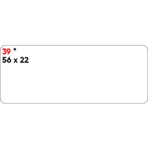 Etichette bianche permanenti Markin Copiatabu 56x22 mm - conf. 10 blister da 10 ff - X11039