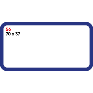 Etichette bianche permanenti Markin Copiatabu 70x37 mm bordata conf. 10 blister da 10 ff - X11056