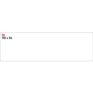 Etichette bianche permanenti Markin Copiatabu 110x34 mm - conf. 10 blister da 10 ff - X11052