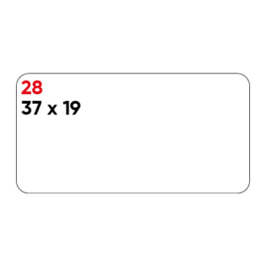 Etichette bianche permanenti Markin Copiatabu 37x19 mm - conf. 10 pz - X11028