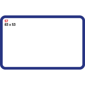 Etichette bianche permanenti Markin Copiatabu 83x53 mm bordata - conf. 10 blister da 10 ff - X11057