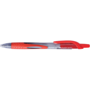 Penna a sfera a scatto Faber Castell Super 1 mm rosso - 143821