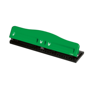 Perforatore a 4 fori regolabili Lebez 10 fogli 80 g/m² verde - 840