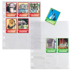 Buste porta figurine in PP Sei Rota Atla K - 21x29,7 cm - 9 spazi - conf. 10 pezzi - 662505