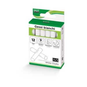 Gessi tondi non polverosi Lebez Ø 9 mm colore bianco - 20 conf. da 12 gessetti - 514