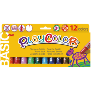 Playcolor tempera solida in stick 12 colori assortiti -10 gr 10731