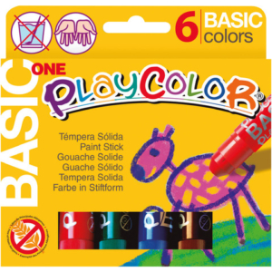 Playcolor tempera solida in stick 6 colori assortiti - 10 gr 10711