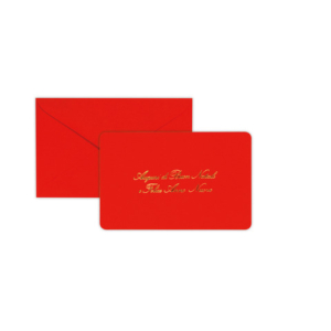 Cartoncino auguri di Natale Rex-Sadoch formato 14x9 cm - conf. 100 pezzi - rosso - 2107