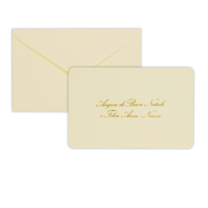 Cartoncino auguri di Natale Rex-Sadoch formato 14x9 cm - conf. 100 pezzi - crema - 21208