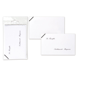 Biglietti lutto con scritta Rex-Sadoch - conf. da 25 pezzi - 8017S