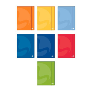 Cartellette 3 lembi BM Color con dorso 1 cm ed elastico colori assortiti conf. 6 pz - 112775