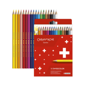 Matite colorate permanenti Carand'Ache Swisscolor in conf. da 18 colori assortiti - 1284 818