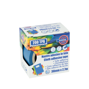 Nastro adesivo telato Eurocel formato 38 mm x 2,7 m - colore blu 016614314