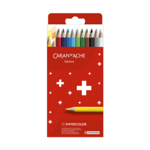 Matite colorate permanenti Carand'Ache Swisscolor in conf. da 12 colori assortiti - 1284 812