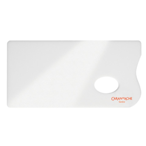Tavolozza rettangolare in plexiglass bianco Carand'Ache Aquarelle - 26x13 cm - 117103