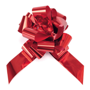 Fiocco nastro Bolis rosso - Ø 16 cm conf. 20 pz - 65014862001