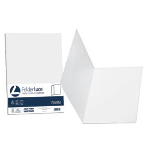 Cartellina semplice Favini Folder Simplex Luce&Acqua 200 g/m² 25x34cm conf. 50 bianco - A500664
