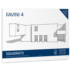 Cartangolo da disegno Favini 4 f.to 33x48 cm 20 fogli da 220 g/m2 liscio squadrato - A167503