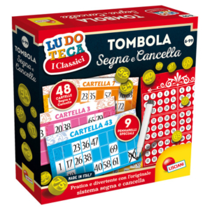 Gioco in scatola Lisciani Ludoteca Tombola Segna e Cancella 48 cartelle - 56996