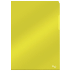 Cartellina a L in PVC Esselte Crystal A4 giallo - conf. 25 pz - 554310