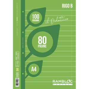 Blocco ricambio didattico Rambloc formato A4 40 ff - 100g rigatura B - 90524383
