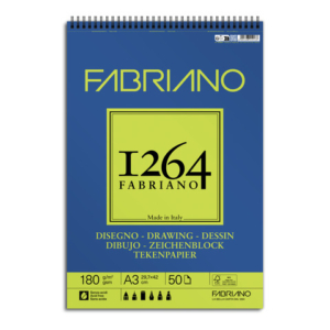 Blocco da disegno spiralato 1264 180 g - 50 fogli A3 - 19100647