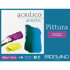 Blocco collato Fabriano Pittura grana fine 400 g 30x40 cm - 40003040