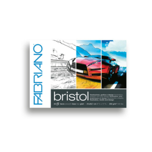 Blocco collato Fabriano Bristol liscio 250 g - 20 fogli A4 - 19002129