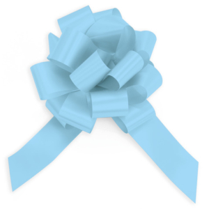 Fiocco nastro Bolis azzurro - Ø 12 cm conf. 30 pz 56013063025